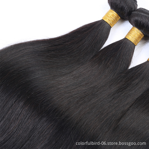 Wholesale 100% Human Hair Weave Bundles Unprocessed Virgin Brazilian straight Hair Extension bundles human hair